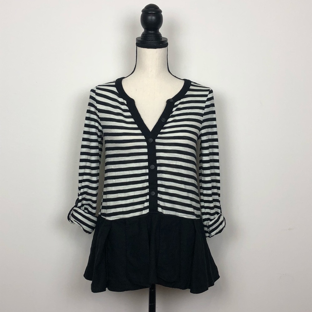 Postmark Black and White Top